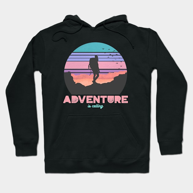 Wanderlust Camping Hiking Explore The Outdoors Hoodie by Tip Top Tee's